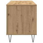 vidaXL Meuble à vinyles avec étagère chêne artisanal 100 x 38 x 48 cm