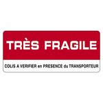 Étiquettes d'expédition verre / fragile (lot de 500)