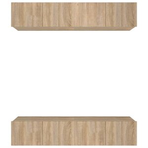 vidaXL Meubles TV 4 Pièces chêne sonoma 80x30x30 cm bois d'ingénierie
