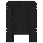 vidaXL Tabourets de jardin lot de 2 noir 40x36x45 cm bois massif pin