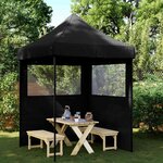 vidaXL Tente de fête 200 x 200 x 306 cm Noir Tissu Oxford