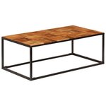 vidaXL Table basse 110x60x40 cm Bois d'acacia solide et acier