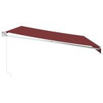 vidaXL Auvent manuel rétractable bordeaux 500x300 cm