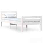 vidaXL Cadre de lit sans matelas blanc bois massif 90x200 cm