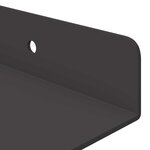 vidaXL Étagère Murale avec étagère 2 Pièces Noir 60 x 8 5 x 2 5 cm