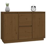 vidaXL Buffet Marron miel 111x34x75 cm Bois massif de pin