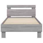 vidaXL Cadre de lit avec tête de lit Sonoma gris 80 x 200 cm