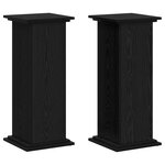 vidaXL Support de plante en chêne noir 33x33x80 cm  en bois aggloméré