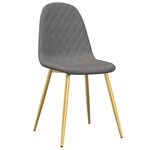 vidaXL Chaises à manger lot de 2 Gris clair Velours