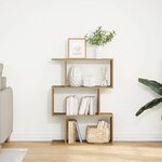 vidaXL Étagère séparatrice de pièce à 3 niveaux chêne artisanal