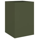 vidaXL Jardinière vert olive 52x48x75 cm acier laminé à froid