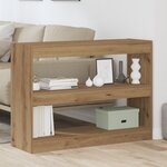 vidaXL Bibliothèque/Séparateur de pièce - Chêne artisan - 100x30x72 cm - Fabriqué en bois d'ingénierie