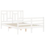 vidaXL Cadre de lit sans matelas blanc 140x200 cm bois massif