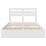 vidaXL Lit de Rangement Blanc 160 x 200 cm Bois d'ingénierie