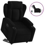 vidaXL Fauteuil inclinable électrique noir tissu