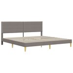 vidaXL Cadre de lit avec tête de lit Taupe 200 x 200 cm Tissu