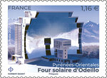 Timbre - Pyrénées-Orientales - Four solaire d'Odeillo - Lettre verte