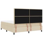 vidaXL Lit à ressorts avec matelas crème super king en tissu