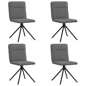 vidaXL Chaises à manger lot de 4 gris foncé tissu