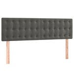 vidaXL Sommier à lattes de lit et matelas Gris foncé 140x200cm Velours