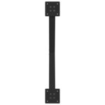 vidaXL Pieds de table à manger en forme de X  2 pièces  noir  70 x (72-73) cm  acier