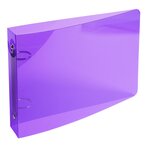 Classeur 2 Anneaux 24x16cm pour fiches 125x200mm et A5 Couleur Crystal Aléatoire x 10 EXACOMPTA