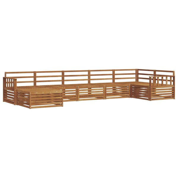 vidaXL Ensemble de canapés d'extérieur 7 pc Naturel