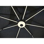 Parasol déporté en aluminium 2.7 m avec leds