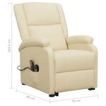 vidaXL Fauteuil de massage Crème Similicuir