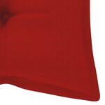 vidaXL Balancelle avec coussin rouge 170 cm Bois de teck solide