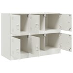 vidaXL Buffet blanc 99x39x73 cm acier