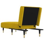 vidaXL Chaise longue jaune velours