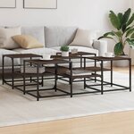 vidaXL Table basse chêne marron 121x121x40 cm bois d'ingénierie
