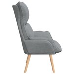 Chaise Relaxante vidaXL en Tissu Gris Clair