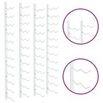 vidaXL Casier à vin mural pour 24 bouteilles 2 Pièces Blanc Fer