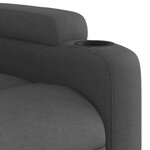 vidaXL Fauteuil inclinable en tissu gris foncé