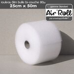 Lot de 6  rouleaux de film bulle d'air largeur 25 cm x longueur 50 mètres - gamme air'roll standard