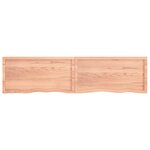 vidaXL Dessus de table marron clair bois chêne massif traité