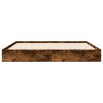 vidaXL Cadre de lit sans matelas chêne fumé 120x190 cm bois ingénierie