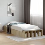 vidaXL Cadre de lit sans matelas chêne sonoma 100x200 cm
