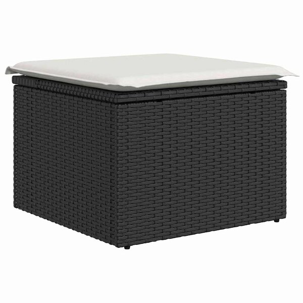 vidaXL Ensemble de canapé de jardin 8 Pièces Noir Poly rotin