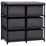 vidaXL Armoire de rangement à 6 tiroirs 55x29x55 cm Gris Acier