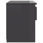 Vidaxl tables de chevet 2 pièces gris brillant 40x30x39 cm aggloméré