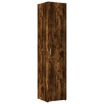vidaXL Armoire de rangement mince chêne fumé 40x42 5x225 cm