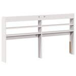 vidaXL Tête de lit avec étagères blanc 135 cm bois massif de pin
