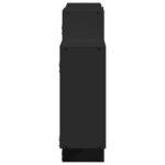 vidaXL Étagère murale noir 159x18x65 cm bois d'ingénierie