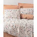 Parure de lit - housse de couette 220 x 240 + 2 taies d'oreiller 60 x 60 coton renforcé - Caramel