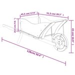 vidaXL Jardinière brouette 128x45 5x43 cm bois de sapin massif