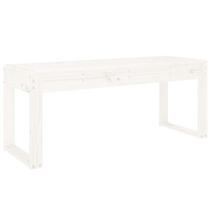 vidaXL Banc de jardin blanc 110x38x45 cm bois massif de pin