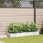 vidaXL Pots de jardin Blanc 160 x 40 x 22 cm Acier